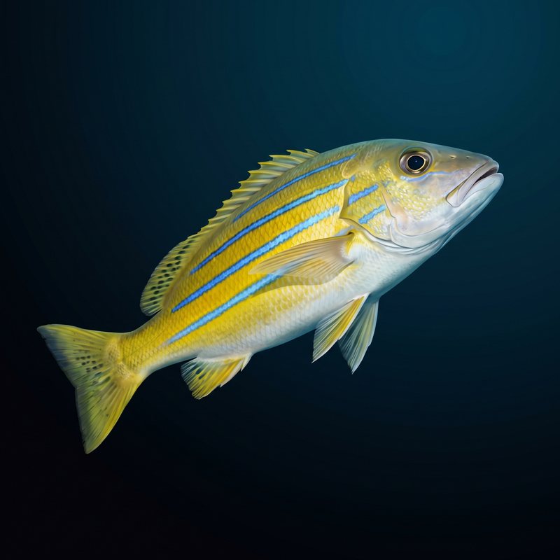 Ta'ape — Bluestripe Snapper (Lutjanus kasmira) in Hawaii